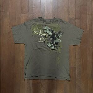 Tony Hawk Olive Green Crewneck Tee with Printed Neck Label